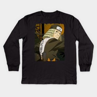 HIRUZEN SARUTOBI MERCH VTG Kids Long Sleeve T-Shirt